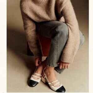 Sezane Paula Babies Ecru / Black - Size 8